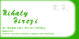 mihaly hirczi business card